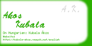 akos kubala business card